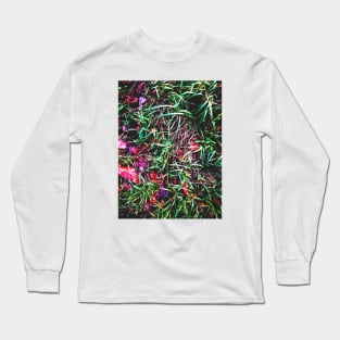 Picture of grass and leafes Long Sleeve T-Shirt